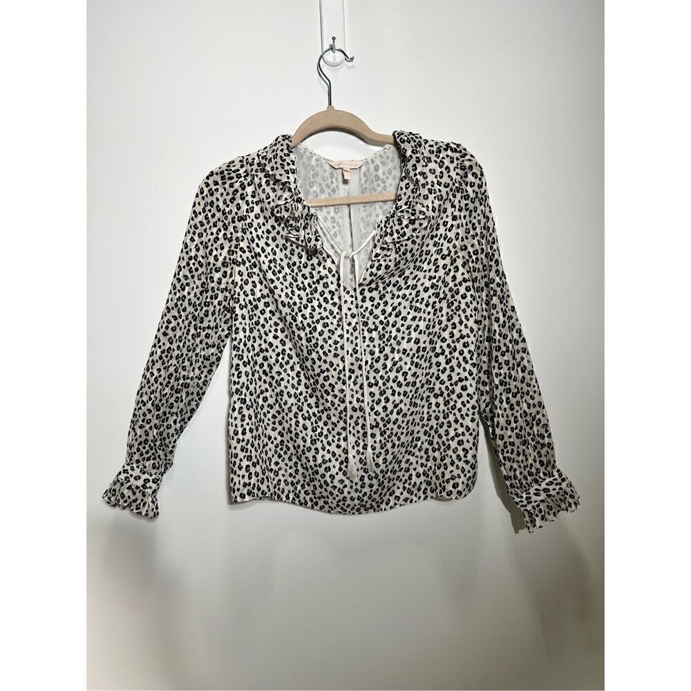 Rebecca Taylor leopard silk blouse